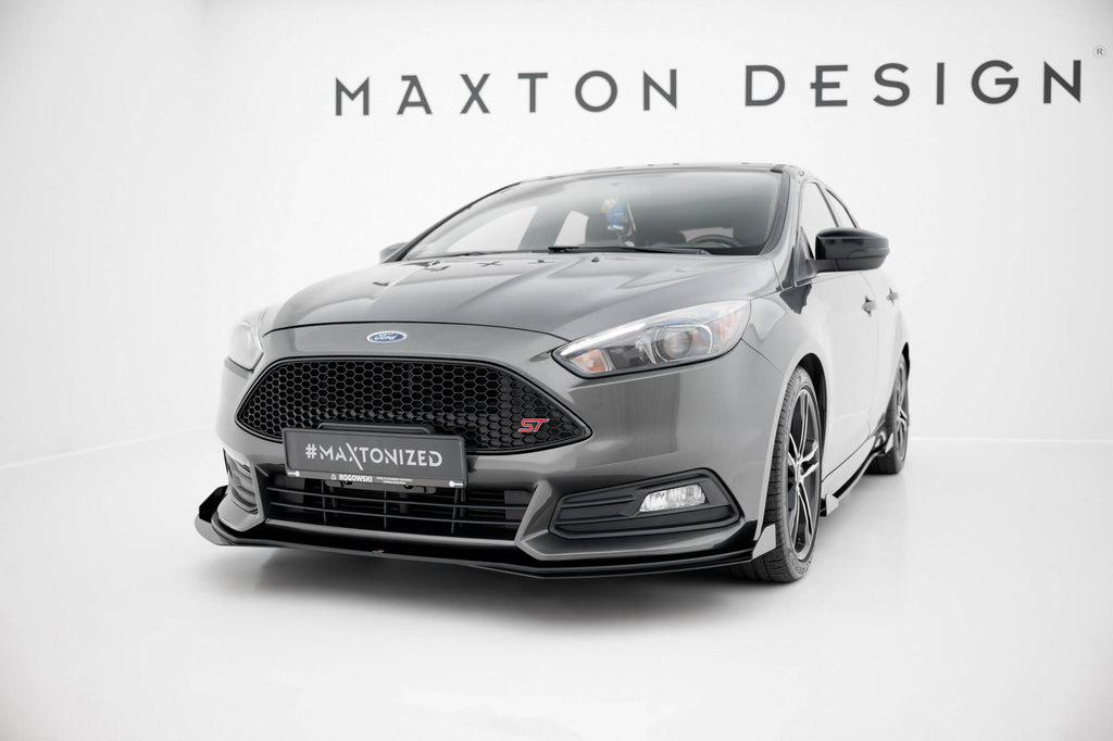Street pro front splitter + flaps ford focus st mk3 facelift