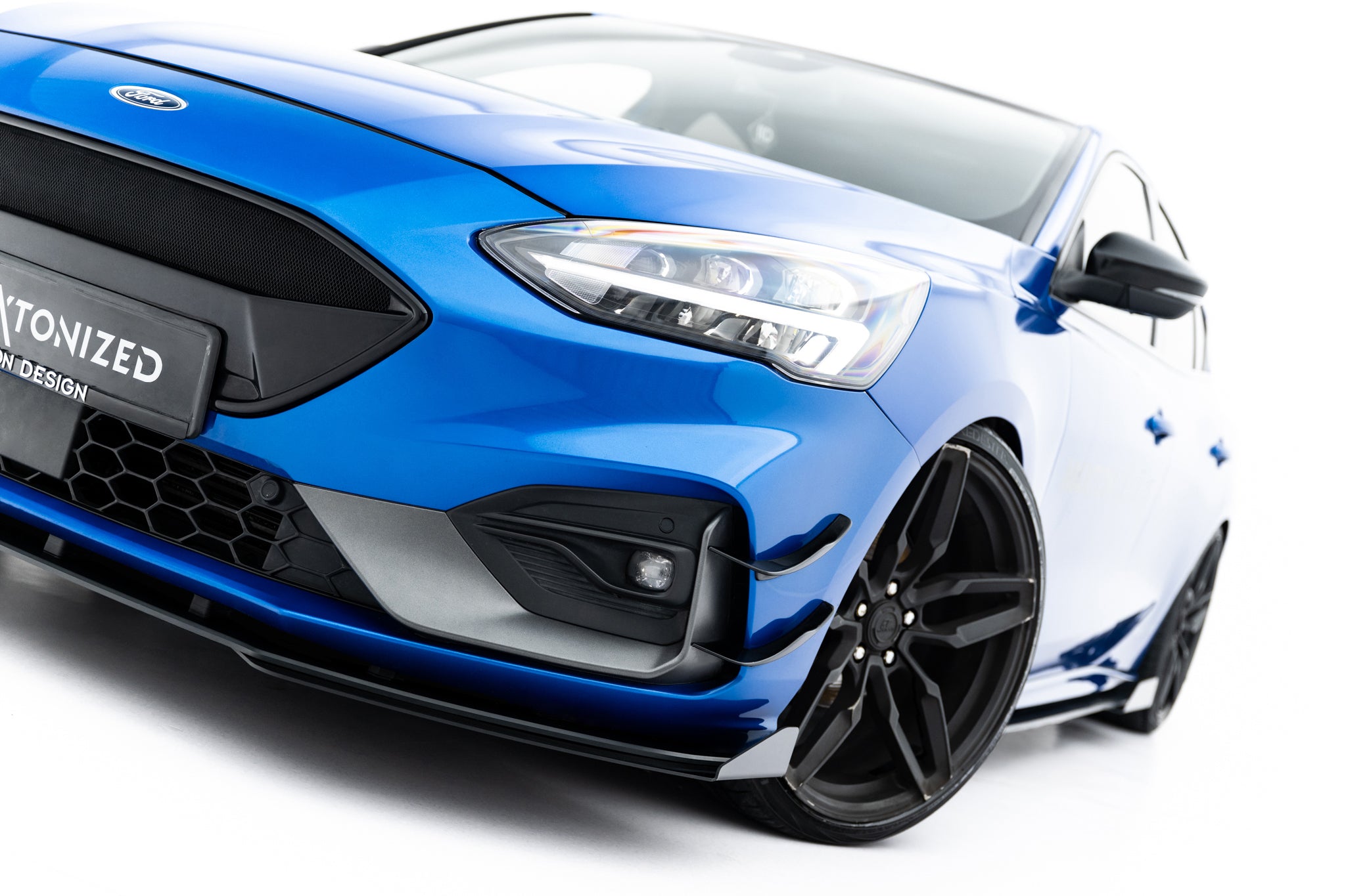 Street pro front splitter + flaps ford focus st / st-line mk4
