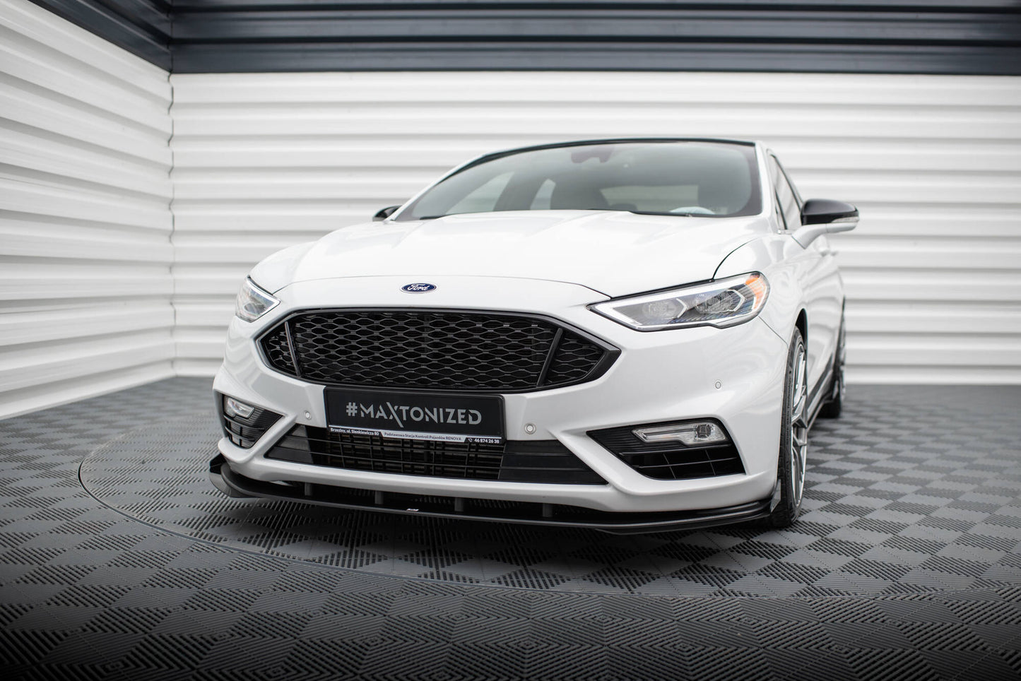 Street pro front splitter + flaps ford mondeo sport mk5 facelift / fusion sport mk2 facelift