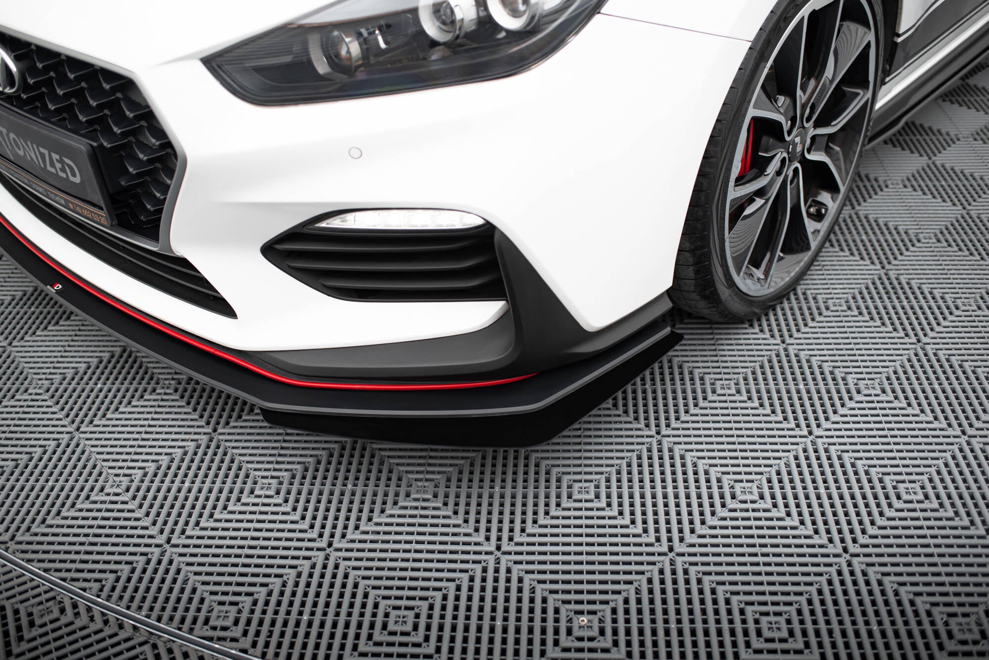 Street Pro Front Splitter + flapper Hyundai I30 N Mk3 Hatchback / Fastback