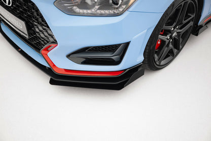 Street pro front splitter + flaps hyundai veloster n mk2