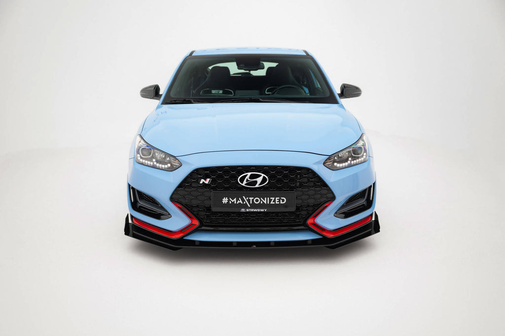 Street pro front splitter + flaps hyundai veloster n mk2