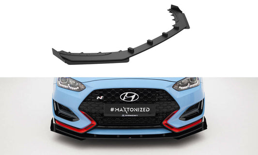 Street pro front splitter + flaps hyundai veloster n mk2