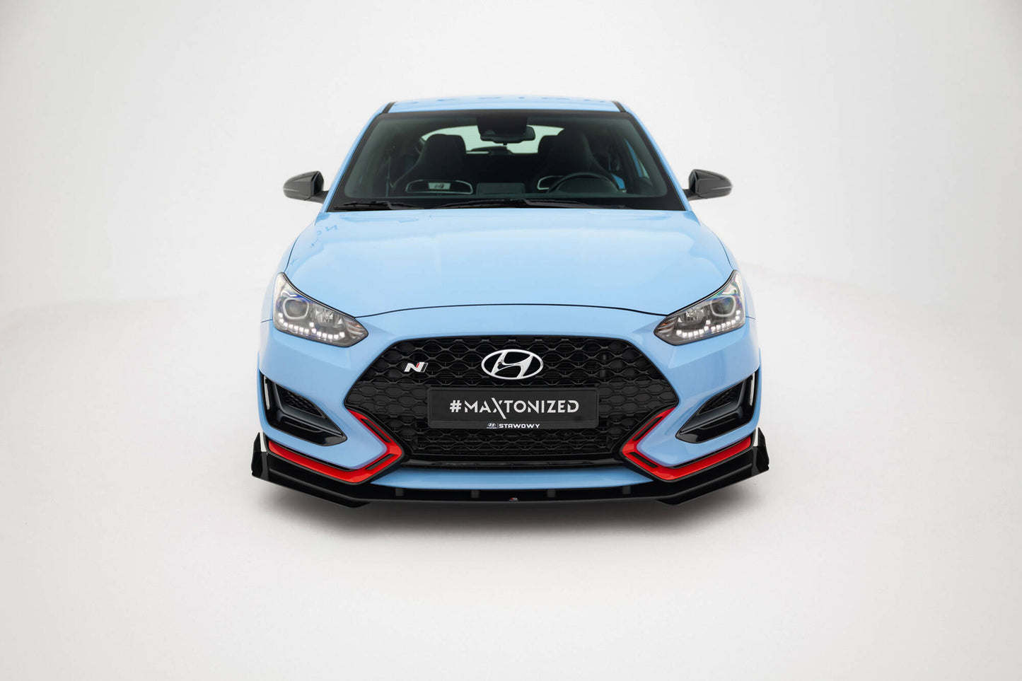 Street pro front splitter + flaps hyundai veloster n mk2