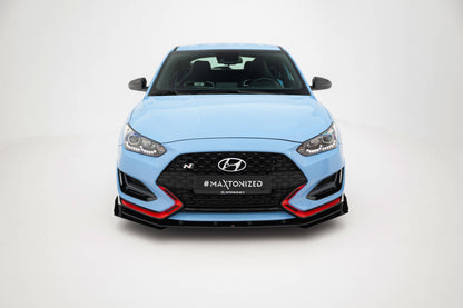 Street pro front splitter + flaps hyundai veloster n mk2