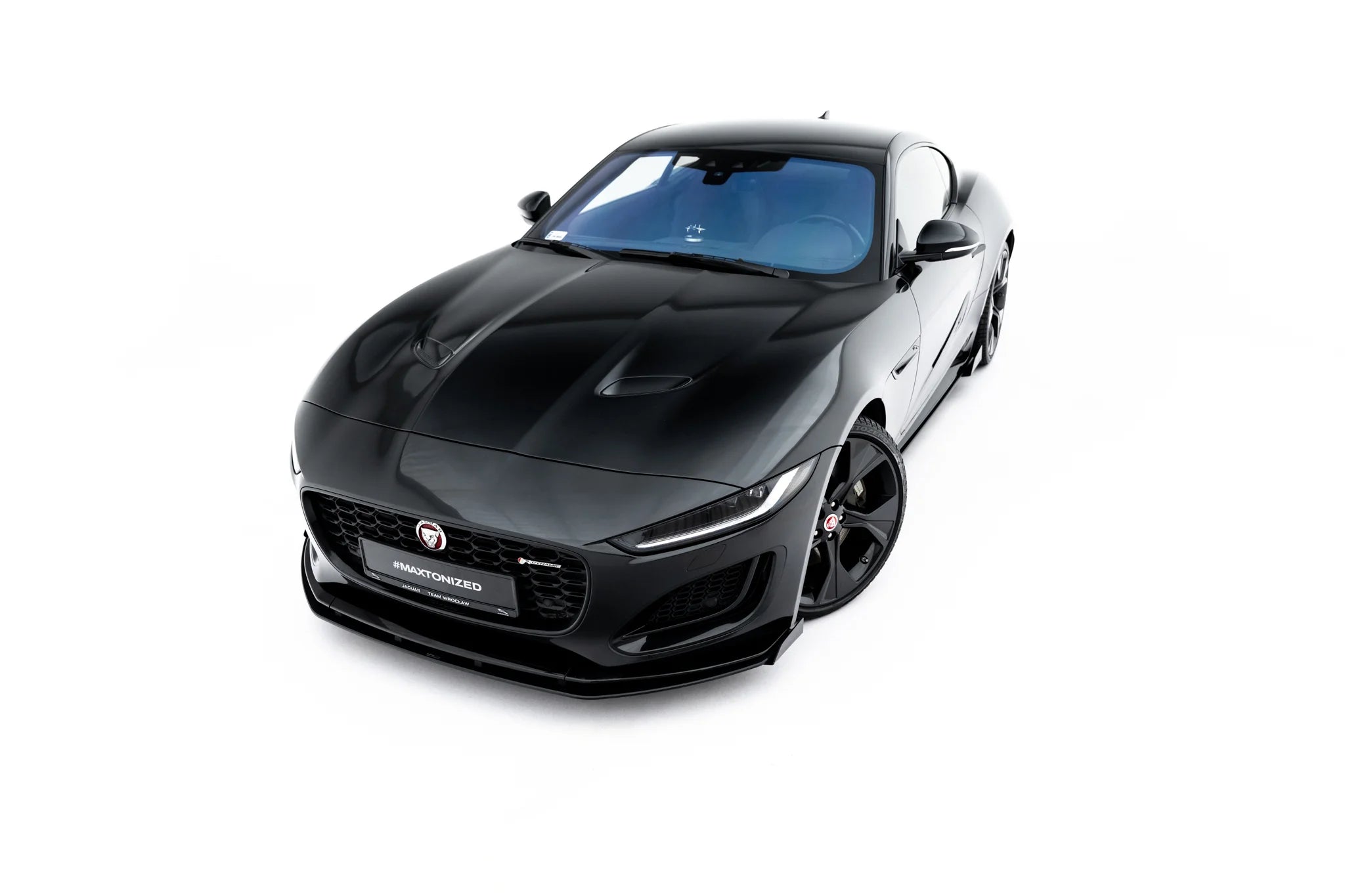 Street pro front splitter + flaps jaguar f-type x152 facelift 2