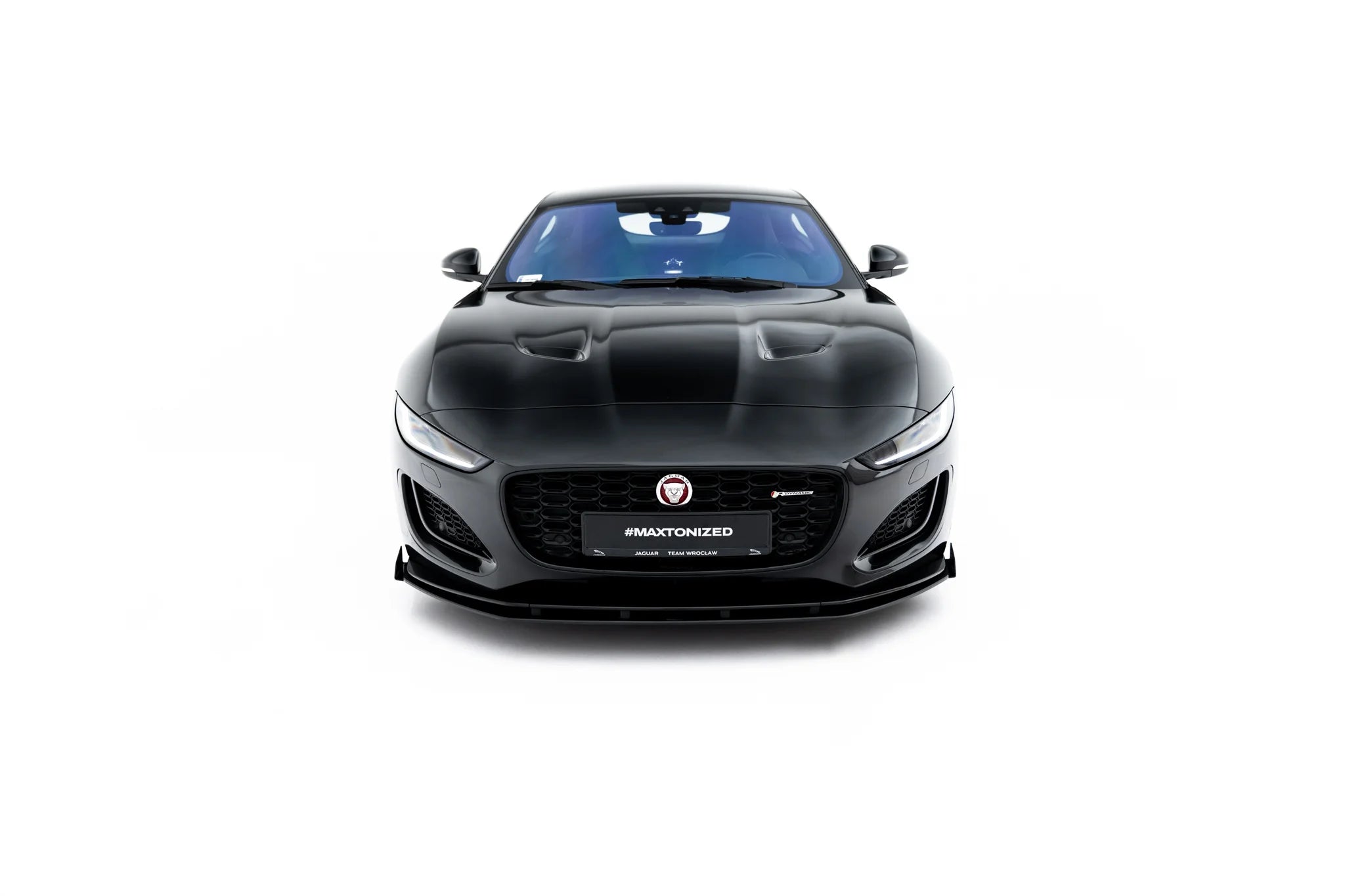 Street pro front splitter + flaps jaguar f-type x152 facelift 2