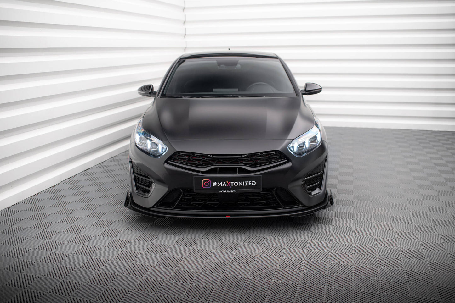 Street pro front splitter + flaps kia proceed gt mk3 facelift / ceed gt / gt - line mk1 facelift