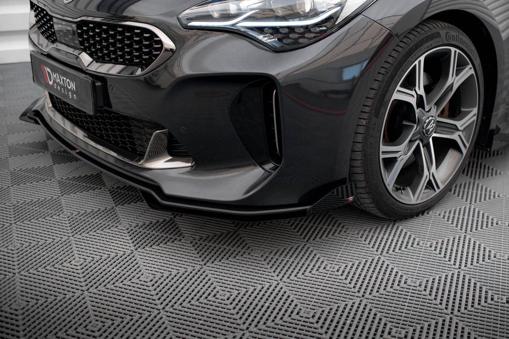 Street pro front splitter + flaps kia stinger gt / gt-line / standard mk1