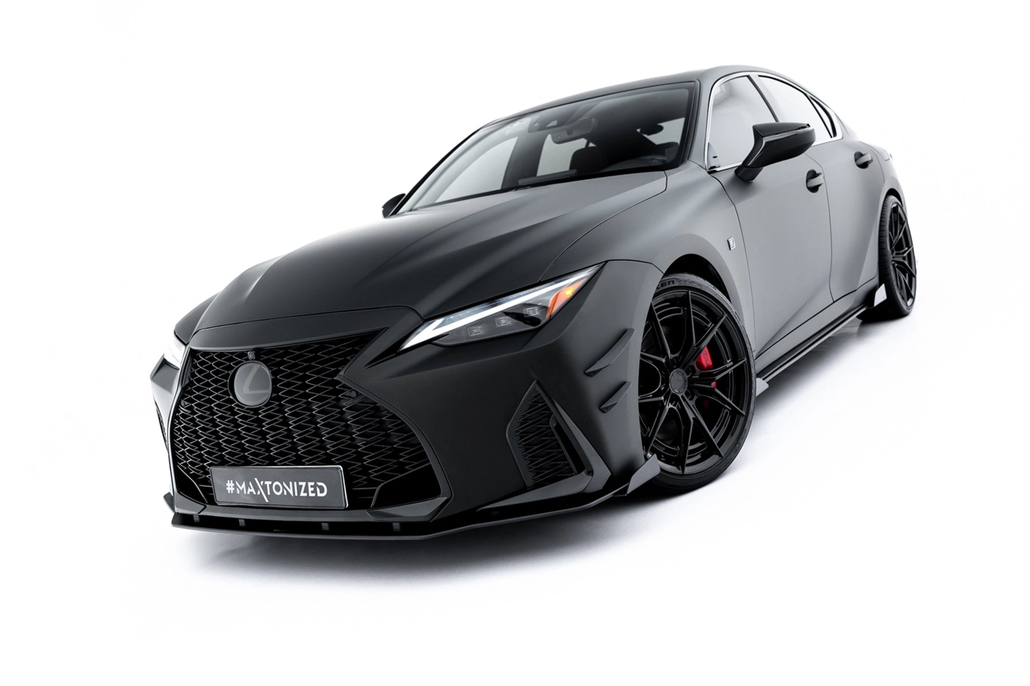 Street pro front splitter + flaps lexus is 500 mk3 facelift 2 (xe30)