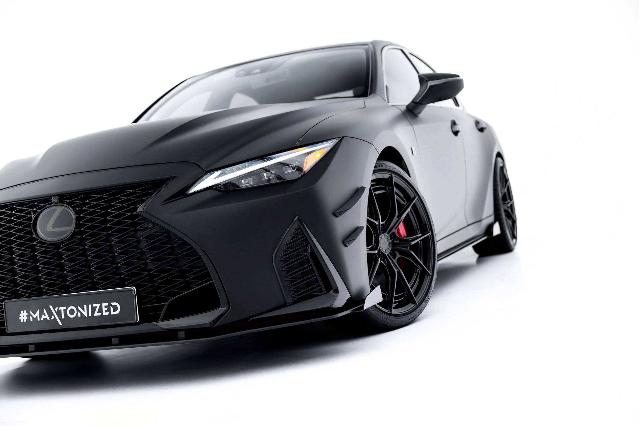 Street pro front splitter + flaps lexus is 500 mk3 facelift 2 (xe30)