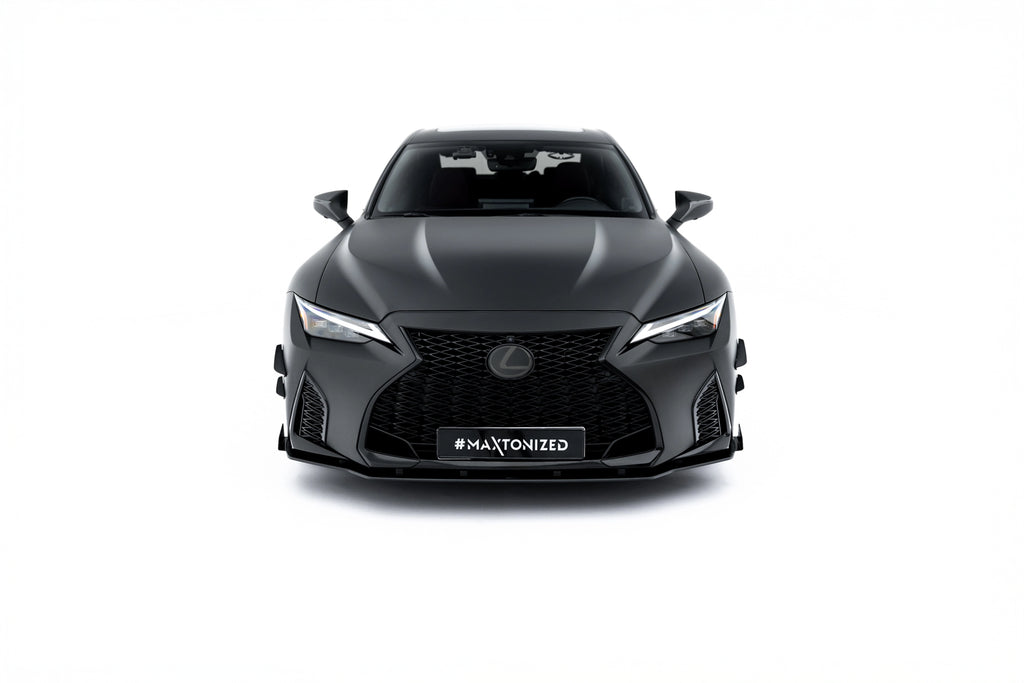 Street pro front splitter + flaps lexus is 500 mk3 facelift 2 (xe30)