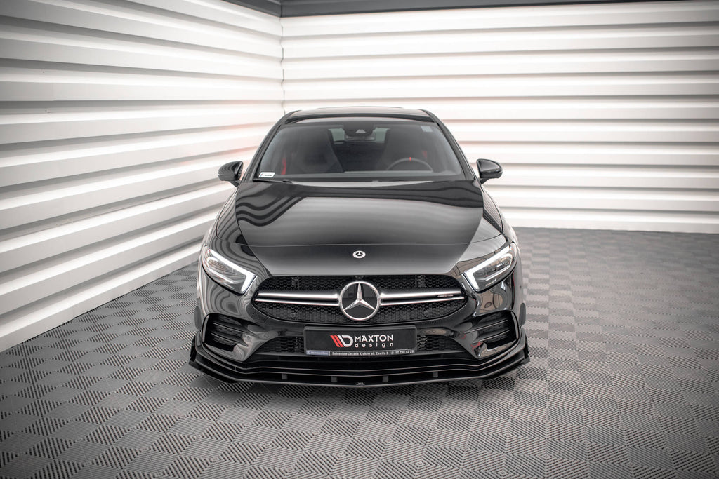 Street pro front splitter + flaps mercedes a35 amg / amg-line aero pack w177