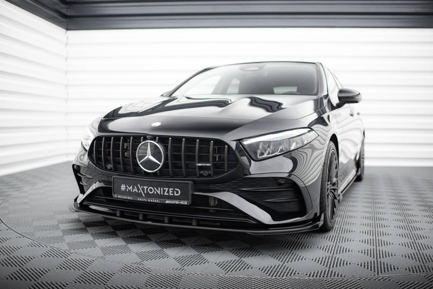 Street Pro Front Splitter + flapper Mercedes-AMG A35 W177 FACACRIFT