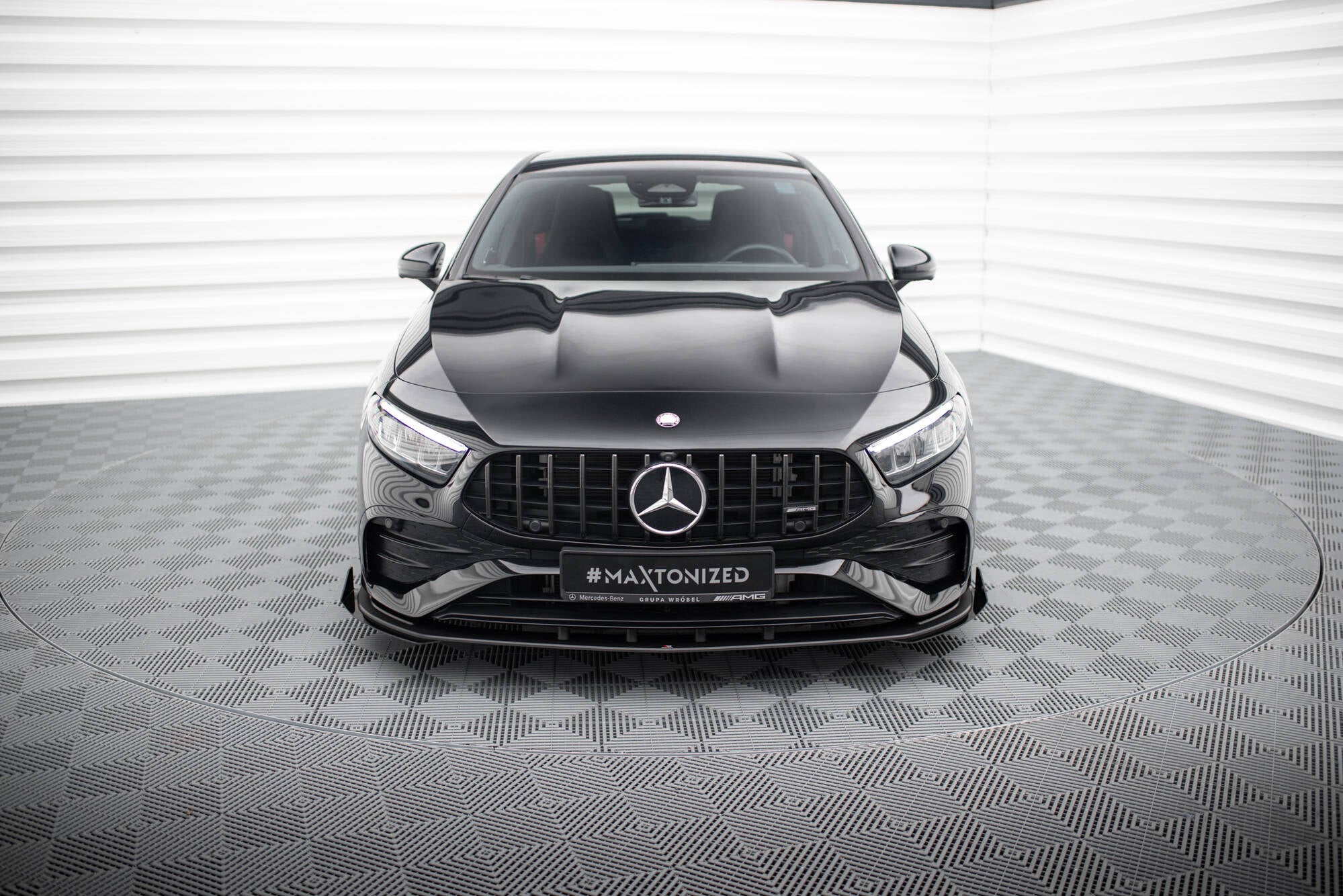 Street pro front splitter + flaps mercedes-amg a35 w177 facelift