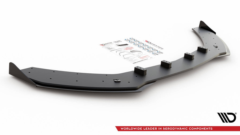Street pro front splitter + flaps mercedes-amg c43 coupe c205