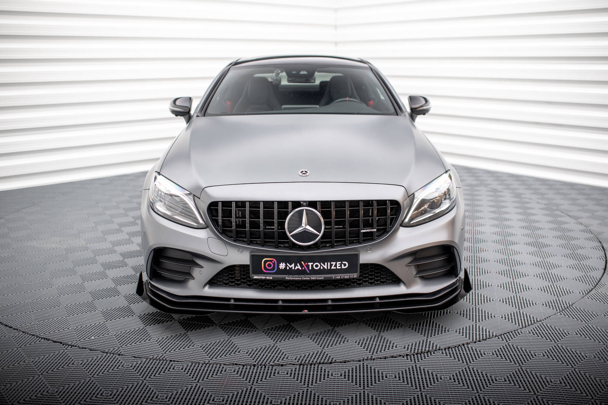 Street Pro Front Splitter + flapper Mercedes-AMG C43 Coupe / Cabrio C205 Facelift / A205 Facelift