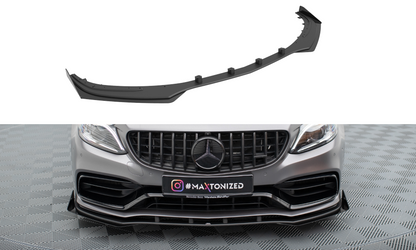 Street pro front splitter + flaps mercedes-amg c63 sedan / estate w205 facelift