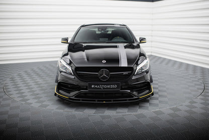 Street pro front splitter + flaps mercedes-amg cla 45 aero c117 facelift
