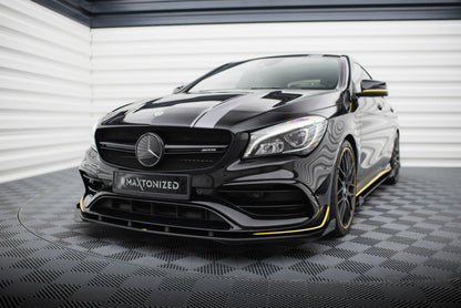 Street pro front splitter + flaps mercedes-amg cla 45 aero c117 facelift