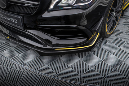 Street pro front splitter + flaps mercedes-amg cla 45 aero c117 facelift