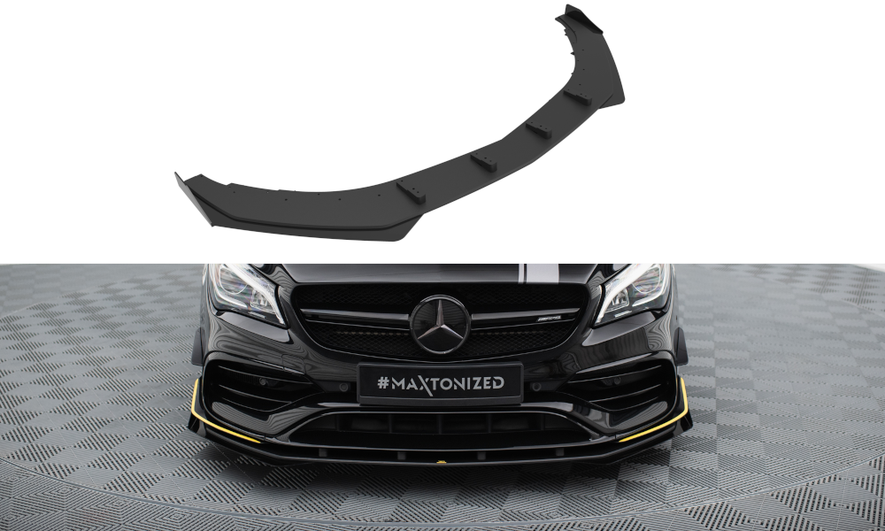 Street pro front splitter + flaps mercedes-amg cla 45 aero c117 facelift
