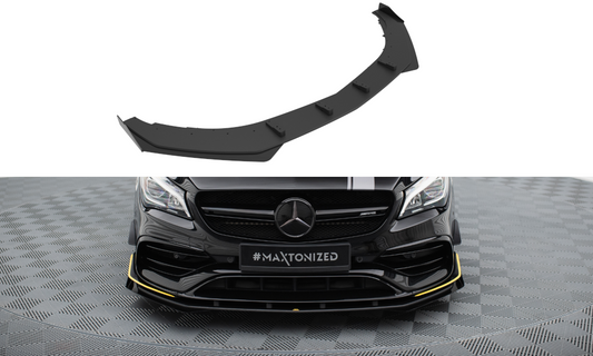 Street pro front splitter + flaps mercedes-amg cla 45 aero c117 facelift