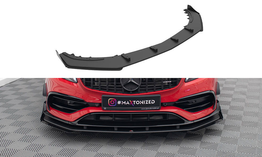 Street Pro Front Splits + flapper Mercedes-Benz A 45 AMG Aero W176 FACACRIFT