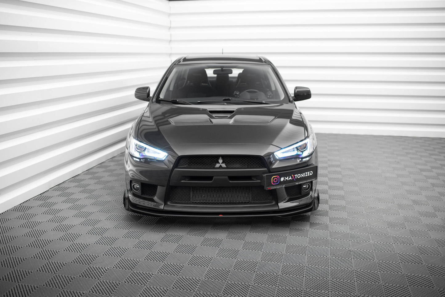 Street pro front splitter + flaps mitsubishi lancer evo x