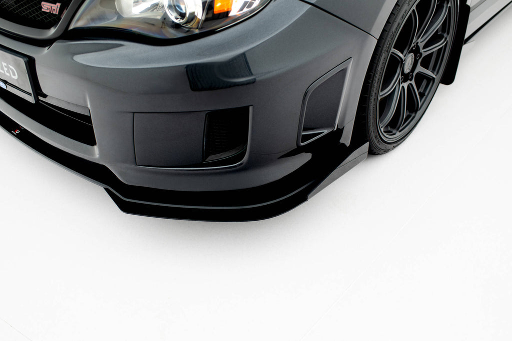 Street pro front splitter + flaps subaru impreza wrx sti mk3 facelift