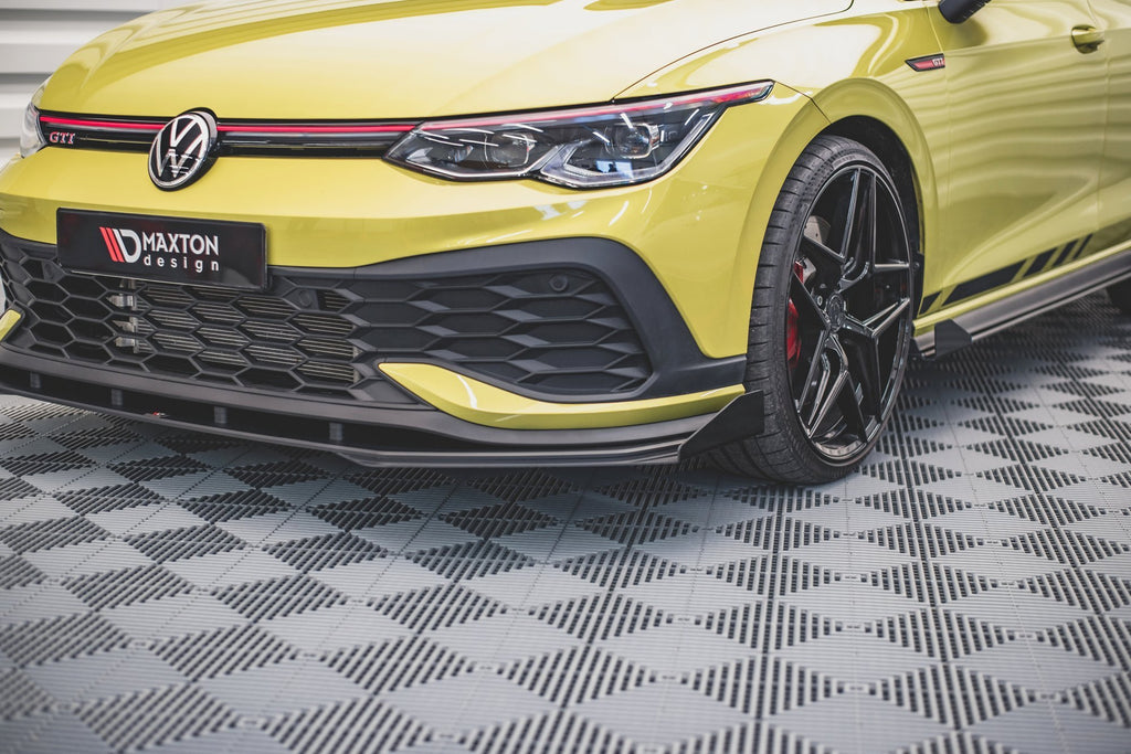 Street pro front splitter + flaps volkswagen golf gti clubsport mk8