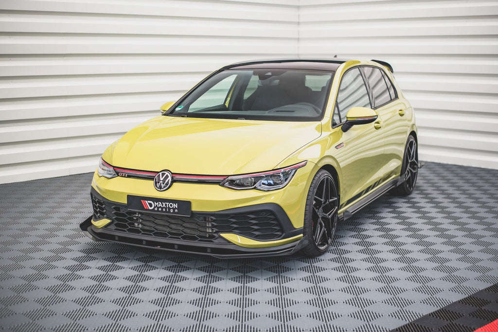 Street pro front splitter + klaffer volkswagen golf gti clubsport mk8