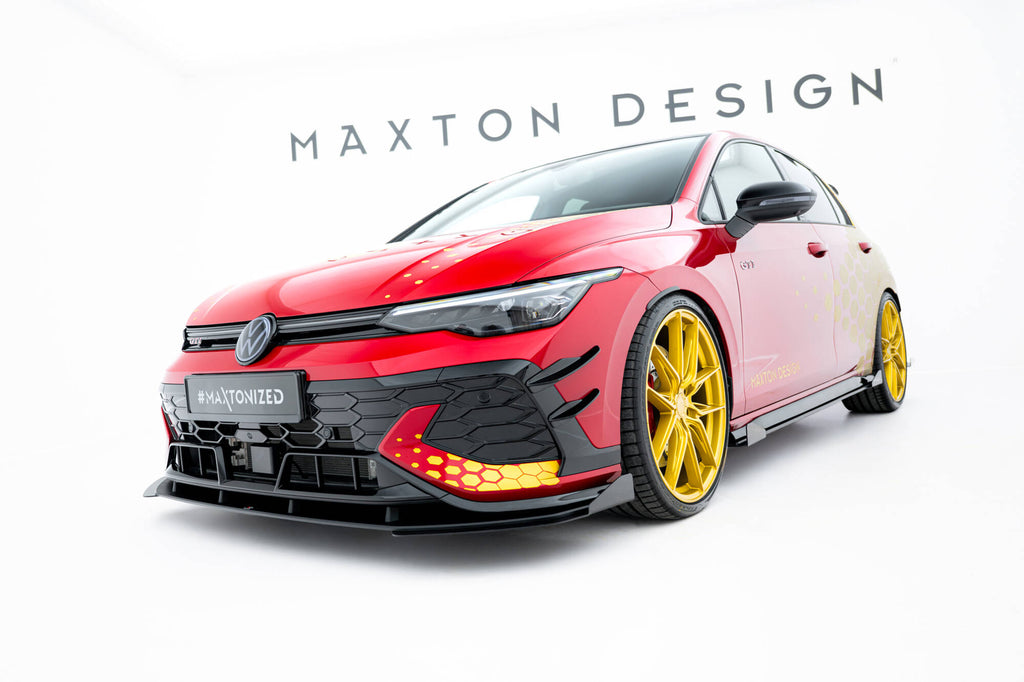 Street Pro Front Splitter + Flaps Volkswagen Golf GTI Clubsport MK8 FaceLift