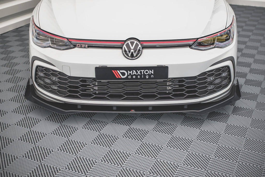 Street pro front splitter + flaps volkswagen golf gti / gte / gtd / r-line mk8