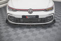 Street pro front splitter + flaps volkswagen golf gti / gte / gtd / r-line mk8