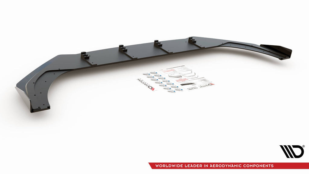 Street pro front splitter + flaps volkswagen golf gti / gte / gtd / r-line mk8