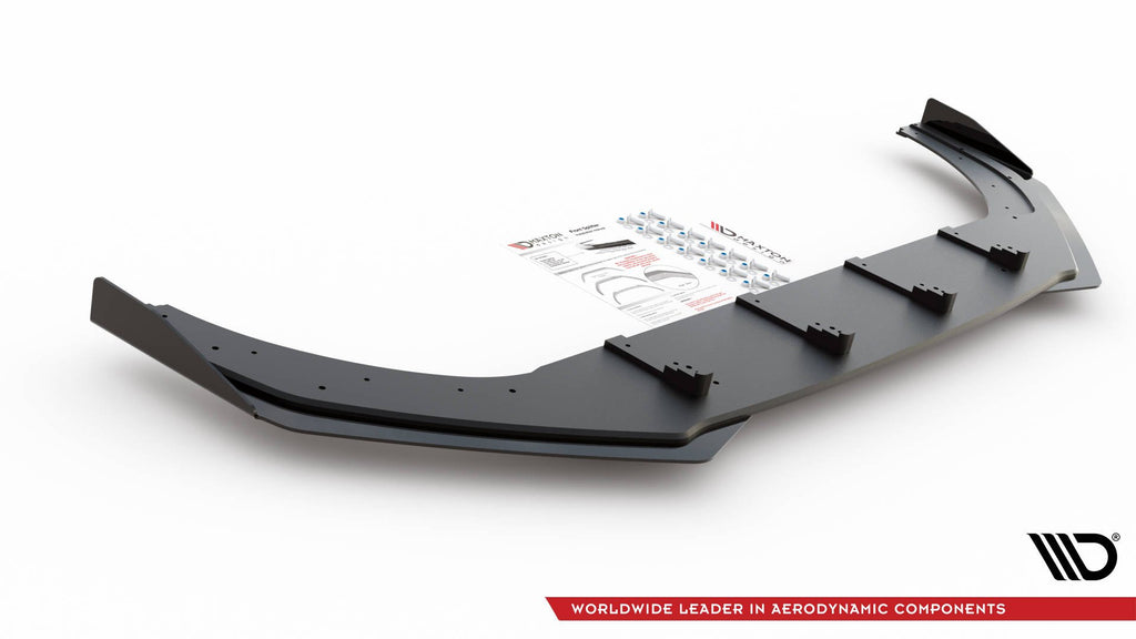 Street pro front splitter + flaps volkswagen golf gti / gte / gtd / r-line mk8