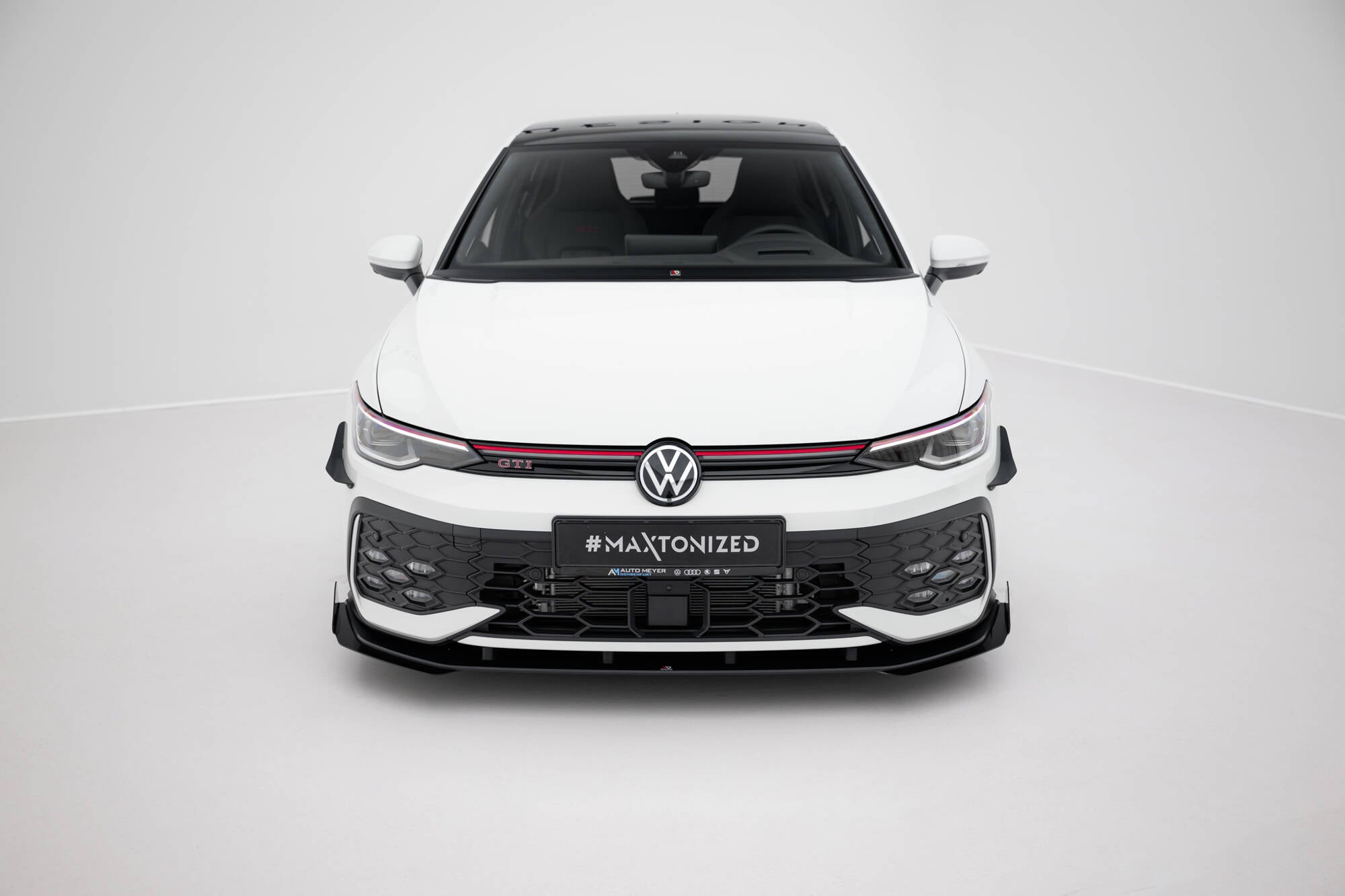 Street pro front splitter + flaps volkswagen golf gti / gte / r-line mk8 facelift
