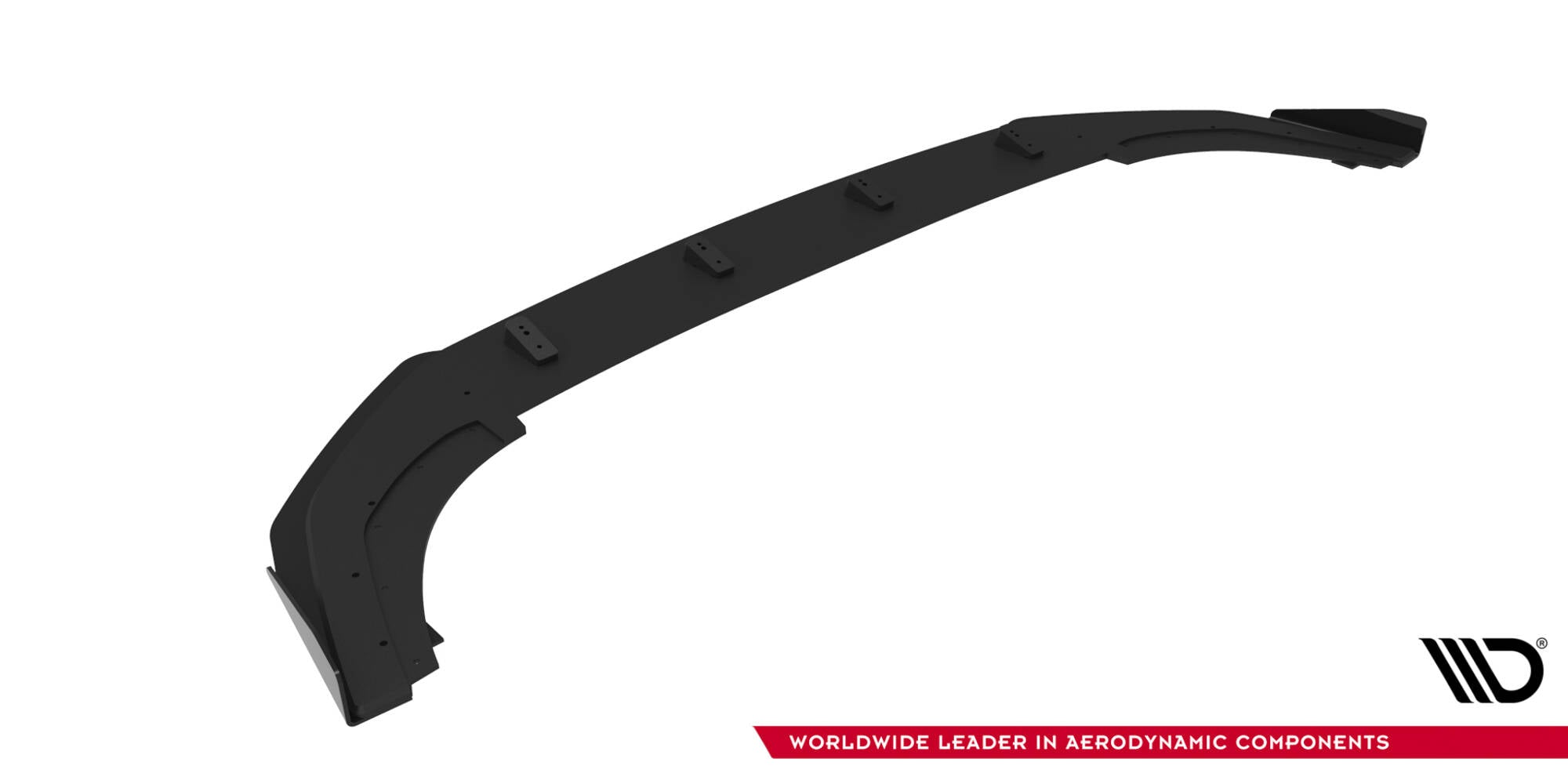 Street pro front splitter + flaps volkswagen golf gti / gte / r-line mk8 facelift