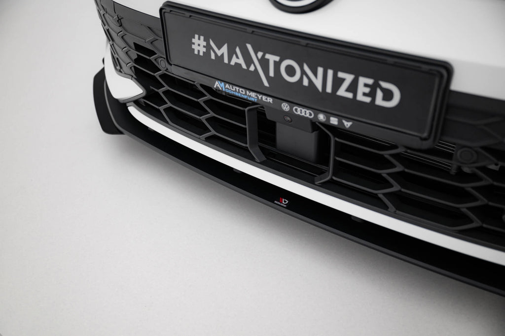 Street pro front splitter + flaps volkswagen golf gti / gte / r-line mk8 facelift