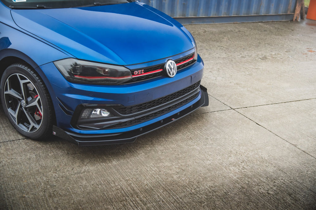 Street pro front splitter + klaffer volkswagen polo gti mk6