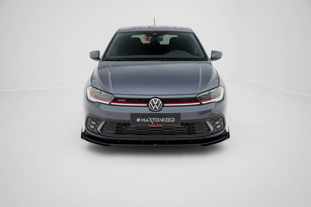 Street pro front splitter + flaps volkswagen polo gti mk6 facelift
