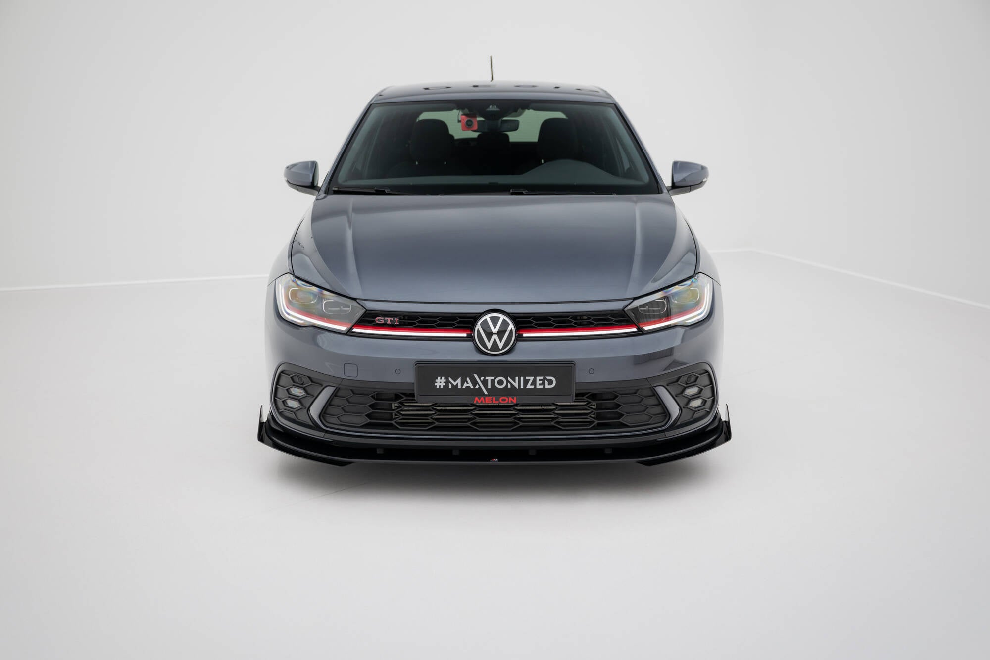 Street pro front splitter + flaps volkswagen polo gti mk6 facelift