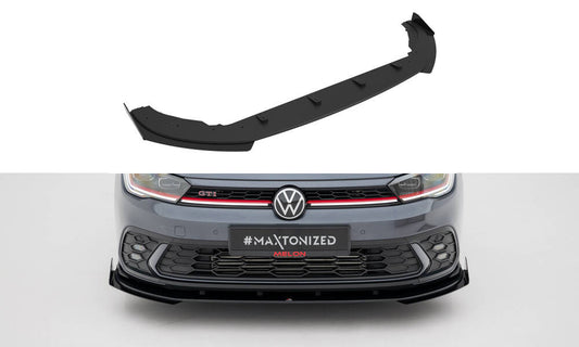 Street pro front splitter + flaps volkswagen polo gti mk6 facelift