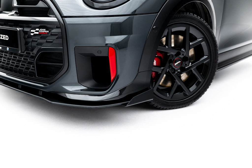 Street pro front splitter + flaps suitable for mini cooper john cooper works f65