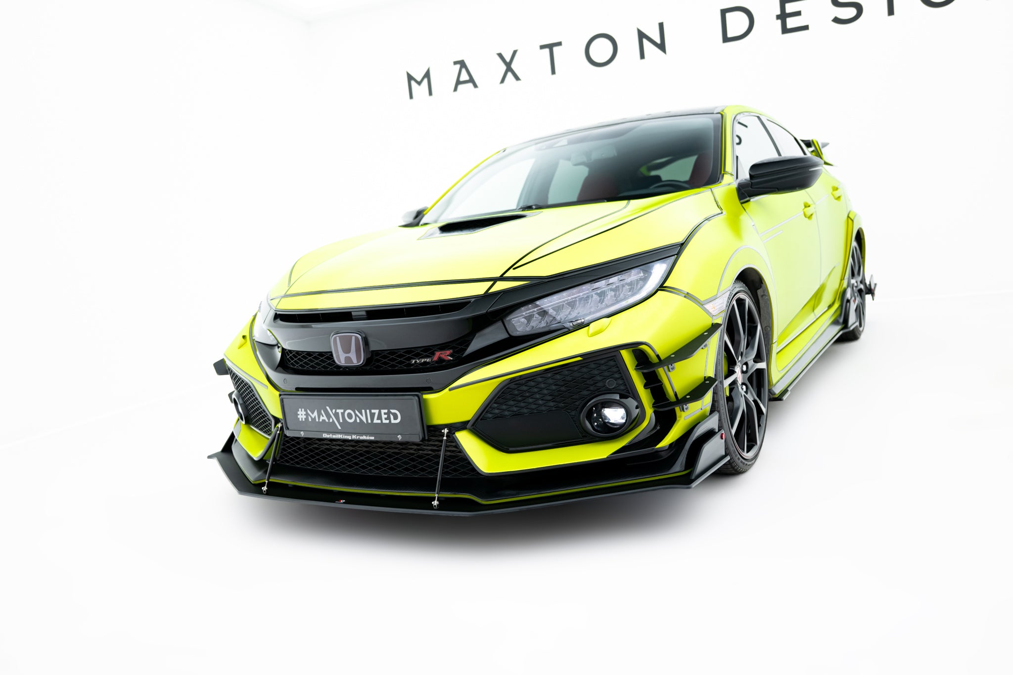 Street pro front splitter honda civic type-r mk10 / mk10 ansiktsløftning