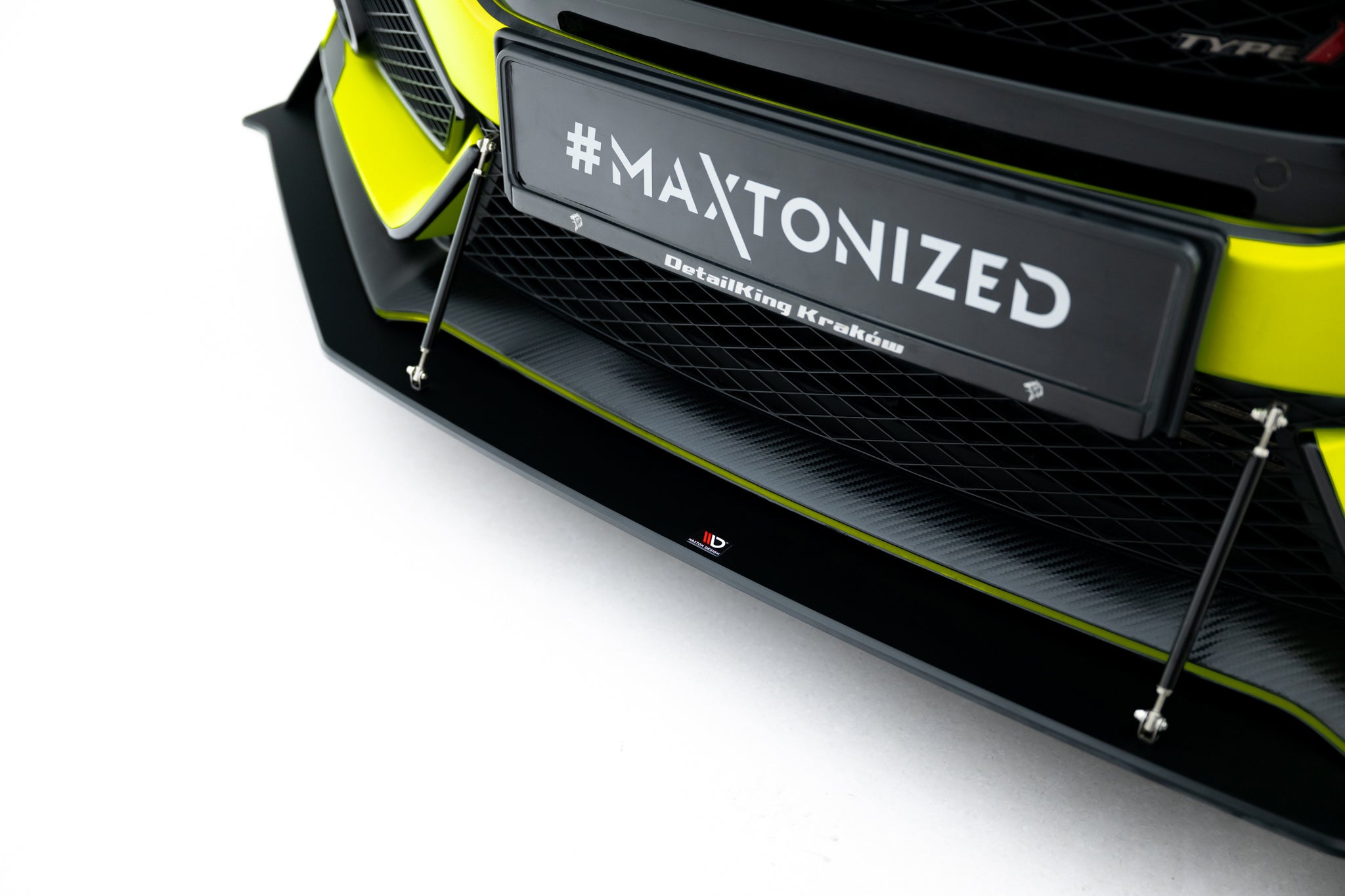 Street pro front splitter honda civic type-r mk10 / mk10 ansiktsløftning
