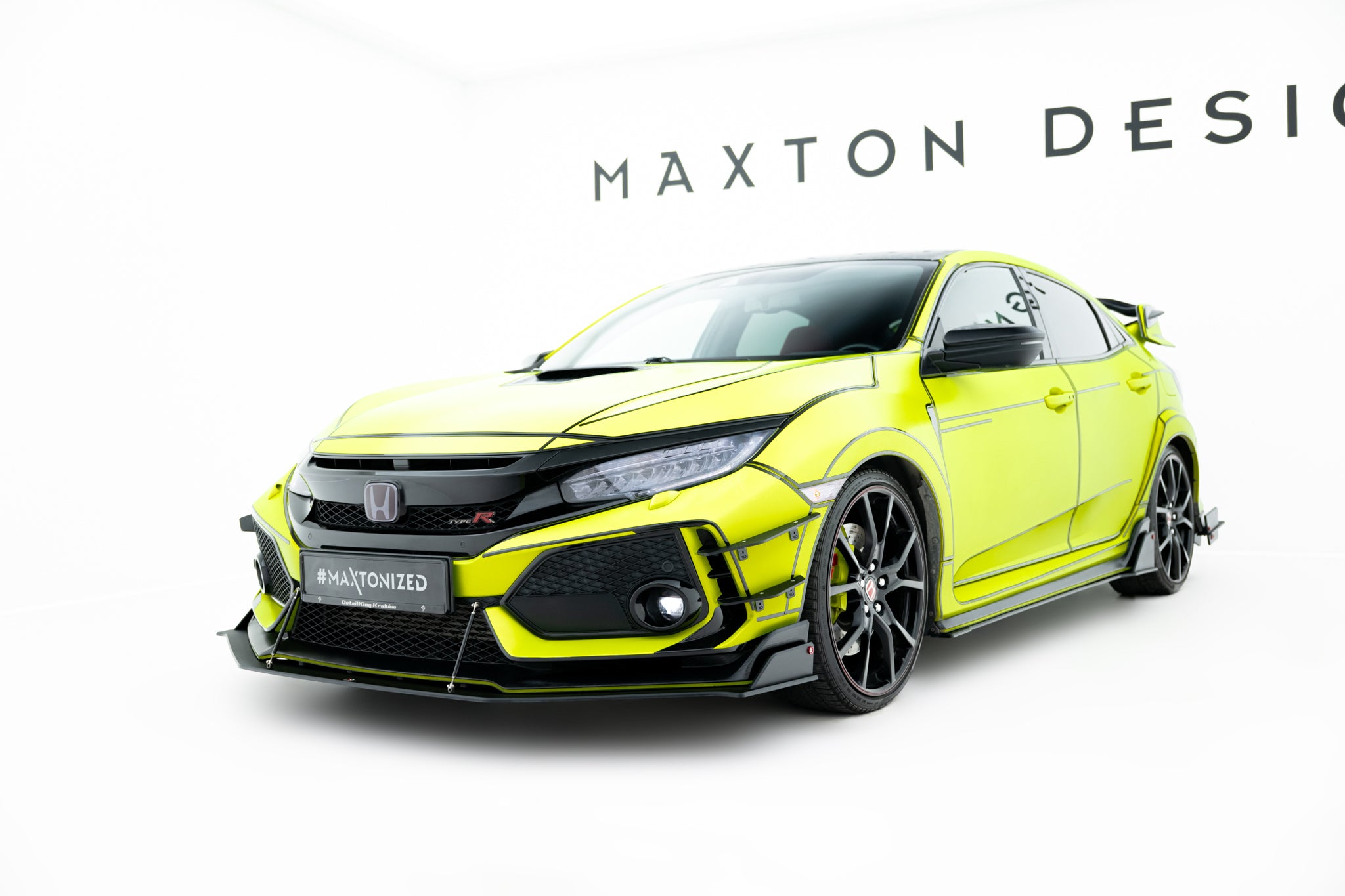 Street pro front splitter honda civic type-r mk10 / mk10 ansiktsløftning