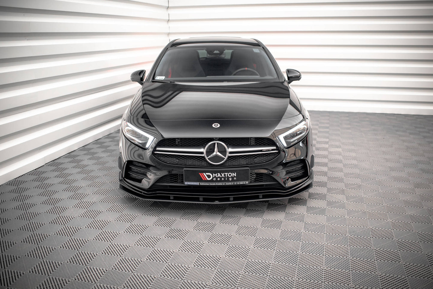 Street pro front splitter mercedes a35 amg / amg-line aero pack w177
