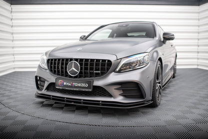 Street pro front splitter mercedes-amg c43 coupe / cabrio c205  facelift / a205 facelift